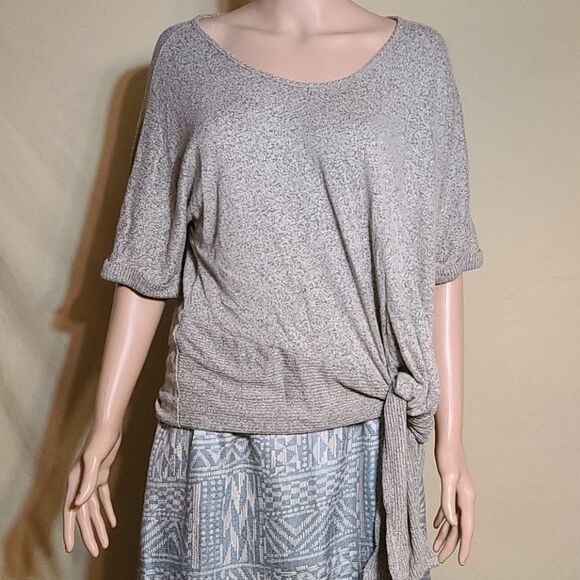 PerSeption concept Heather grey side tie blouse - Picture 2 of 7